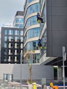 Modern commercial building representing the future of facility management technology