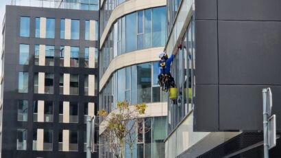 Modern commercial building representing the future of facility management technology