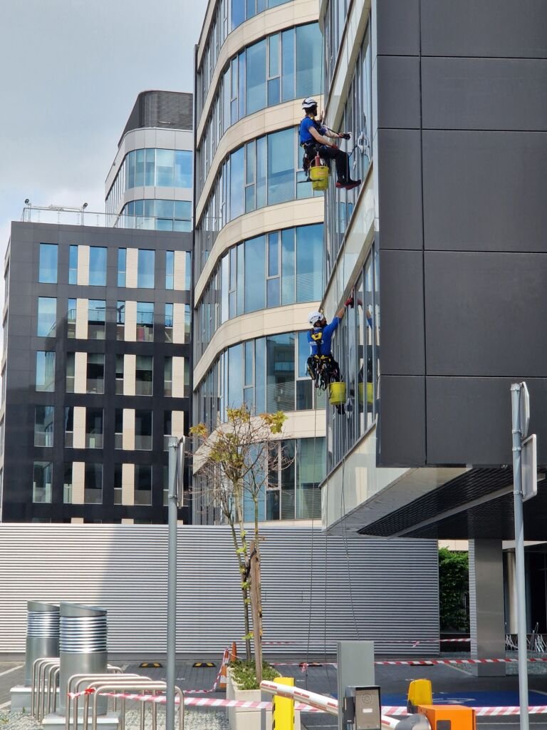 Modern commercial building representing the future of facility management technology